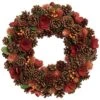Foam 15.75In Multicolored Harvest Pinecones Wreath Home