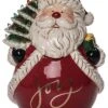 Ceramic 10.25in Multicolored Christmas Vintage Santa Cookie Jar Home