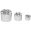 Metal 8in Christmas Winter Containers Set Of 3 Home