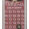 Wood 21.06in Multicolored Christmas Framed Holiday Countdown Home