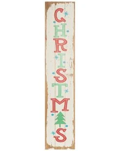 Wood 47.24in Multicolored Christmas Welcome Porch Decor Home