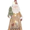 Resin 18in Multicolored Christmas Light Up Snowy Santa/Snowman Scene Decor Home