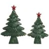 Metal 14.75in Christmas Rustic Tree Decor Set Of 2 Home