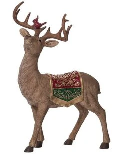 Resin 14in Christmas North Pole Reindeer Decor Home