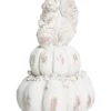 Resin 14In White Harvest Elegant Squirrel And Pumpkin Decor Home