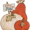 Wood 12.5In Multicolored Harvest Gourd Greetings Decor Home