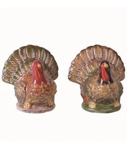 Dolomite 4in Brown Harvest Turkey Salt A Decorative Set Home