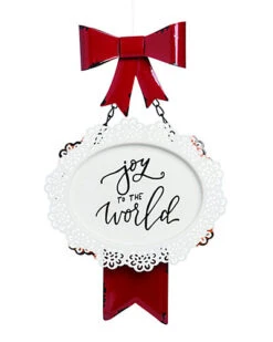 Metal White Christmas Decorative Word Wall Art Home