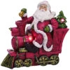 Resin Red Christmas Light Up Santa With Train Home