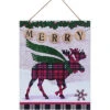 Wood Red Christmas Dimensional Animal Decor Home