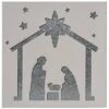 Wood 10in Multicolored Christmas Cut Out Holy Night Block Decor Home