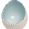 Ceramic 5in Blue Easter Pearlized Cracked Egg Trinket Bowl Home