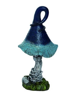 Resin 10in Purple Spring Swirly Mushroom Figurine Home