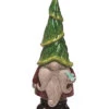 Terracotta 13in Multicolor Spring Nature Gnome With Butterfly Statuette Home