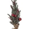 Metal 24in Christmas Ornament And Acorn Tree Home