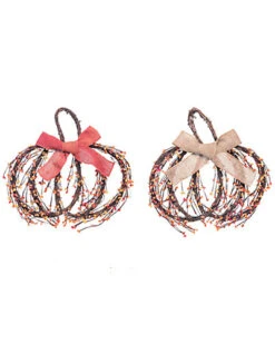 Wood 15in Brown Fall/Harvest Pumpkin Decorative Set Home