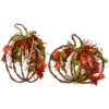 Harvest Floral Set Of 2 Fall Forest Pumpkins Home