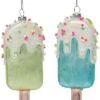 Glass 5.88in Multicolored Christmas Popsicle Ornament Set Of 2 Home