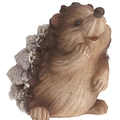 Transpac Small Resin Snow Hedgehog Set Of 4 - Charming Christmas Decorative Objects For Holiday Cheer 2 Transpac Small Resin Snow Hedgehog Set Of 4 - Charming Christmas Decorative Objects For Holiday Cheer - Image 2