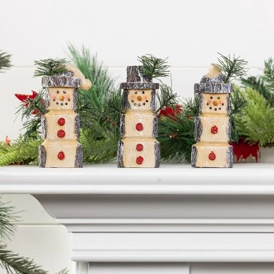 Transpac Small Resin Snowy Wooden Snowman Set Of 3 Christmas Home Decorations For Festive Decor 1 Transpac Small Resin Snowy Wooden Snowman Set Of 3 Christmas Home Decorations For Festive Decor