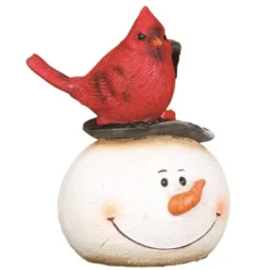 Transpac Set Of 3 Resin Snowman And Cardinal Figurines - Charming Christmas Decorative Objects For Holiday Cheer -Home decor GUEST 630f411f 02f4 4c61 8413 a83047fd0cfe