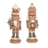 Transpac Resin Gingerbread Nutcracker Decor Set Of 2 - Festive Christmas Decorative Objects For Holiday Cheer