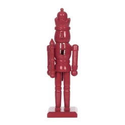 Transpac 7 Inch Wood Red Nutcracker Decorative Object For Christmas Tabletop Decor Perfect For Gifts And Holiday Cheer