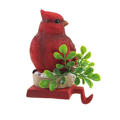 Christmas 4.75 In Winter Cardinal Stocking Holder Stocking Holder , Red Bird Christmas Nest (1PC) 2 Christmas 4.75 In Winter Cardinal Stocking Holder Stocking Holder , Red Bird Christmas Nest (1PC) - Image 2