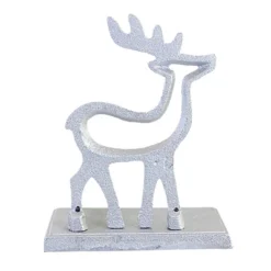 Christmas 6.5 Inch Cast Iron Silver Stocking Holder Stocking Holder , Mantle Silver (1PC)