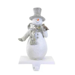 Christmas 6.25 In Snowman W/Scarf Stocking Holder Stocking Holder , Silver Hat Scarf (1PC) -Home decor GUEST 89d08399 2fd4 4545 bfc4 8303f2d3878b
