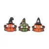 Transpac Light Up Pumpkin Decor Set Of 3 Halloween Home Decorations Resin Decorative Objects