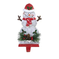 Christmas 7.5 Inch Snowman Plank Stocking Holder Stocking Holder , Slats Wood-Look Planks (1PC) -Home decor GUEST 98f71fa6 5bad 4318 b369 928811b92cca