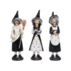Transpac Fuzzy Hair Witch Figurine Set Of 3 Colorful Halloween Decor For Tabletop Indoor Use Gift Giving And Hostess Gifts
