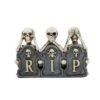 Transpac Resin Skeletons Behind Tombstones Halloween Figurines Multicolor Tabletop Decor For Spooky Celebrations