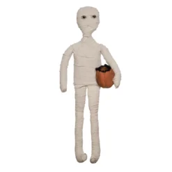 Transpac Mumford The Mummy Greeter Decorative Figurine Polyester Halloween Tabletop Decor For Unique Indoor Decoration