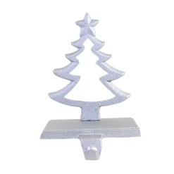 Christmas 6.5 Inch Cast Iron Silver Stocking Holder Stocking Holder , Mantle Silver (1PC) -Home decor GUEST b1b364e4 f1fe 4fc7 b40c 0fca578cc8e6