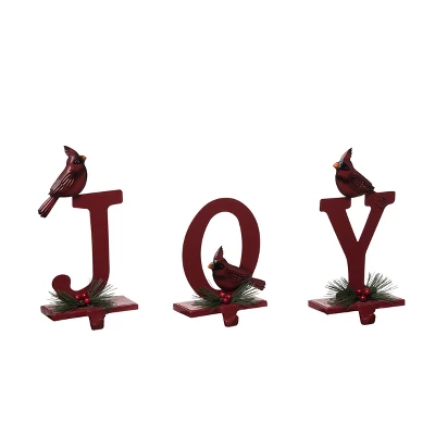 Transpac Metal 10.75 In Red Christmas Cardinal Joy Stocking Holder Set Of 3 Iron Decorative Holders For Holiday Cheer 1 Transpac Metal 10.75 In Red Christmas Cardinal Joy Stocking Holder Set Of 3 Iron Decorative Holders For Holiday Cheer