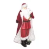 Transpac 12.75 In Multicolor Fuzzy Santa Figurine With Watch Christmas Decorative Object Polyresin