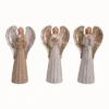 Transpac Resin Elegant Angel Figurine Set Of 3 Multicolored Decorative Objects For Christmas Tabletop Indoor Decor