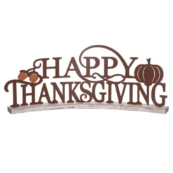 Transpac - Happy Thanksgiving - Halloween Decor - 10 In. - Case Of 2
