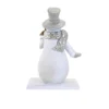 Christmas 6.25 In Snowman W/Scarf Stocking Holder Stocking Holder , Silver Hat Scarf (1PC)