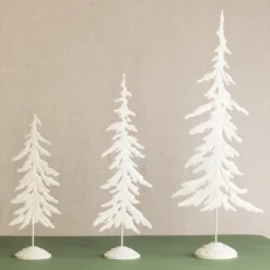 Transpac Rustic Metal Snowy Trees Set Of 3 For Christmas Decor, Charming Decorative Objects For Holiday Home Styling -Home decor GUEST ea516d29 8d95 4112 b10d c632d7889966