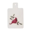 Transpac Ceramic Serving Board With Cardinal Design Multicolor Serving Trays For Christmas Indoor Decoration And Gifts
