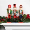 Transpac Wood Glitz And Glam Nutcracker Set Of 3 Christmas Home Decorations Decorative Objects For Holiday Cheer