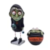 Transpac Resin Hooded Witch And Cauldron Figurine Set Of 2 Halloween Decorative Objects For Indoor Tabletop Decor